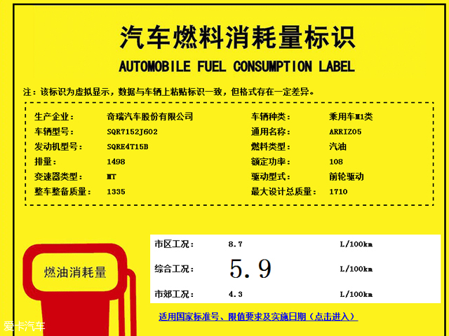 奇瑞艾瑞泽5将搭1.5T发动机 年内上市