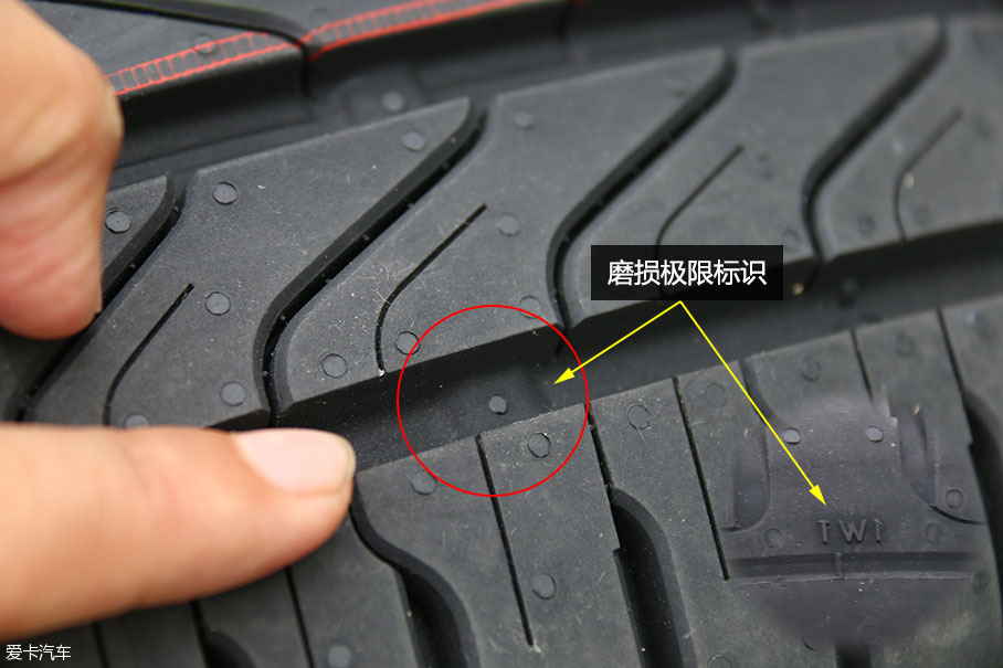 轮胎磨损标记怎么看图片